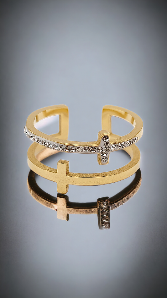 Angèle | Bague en acier inoxydable