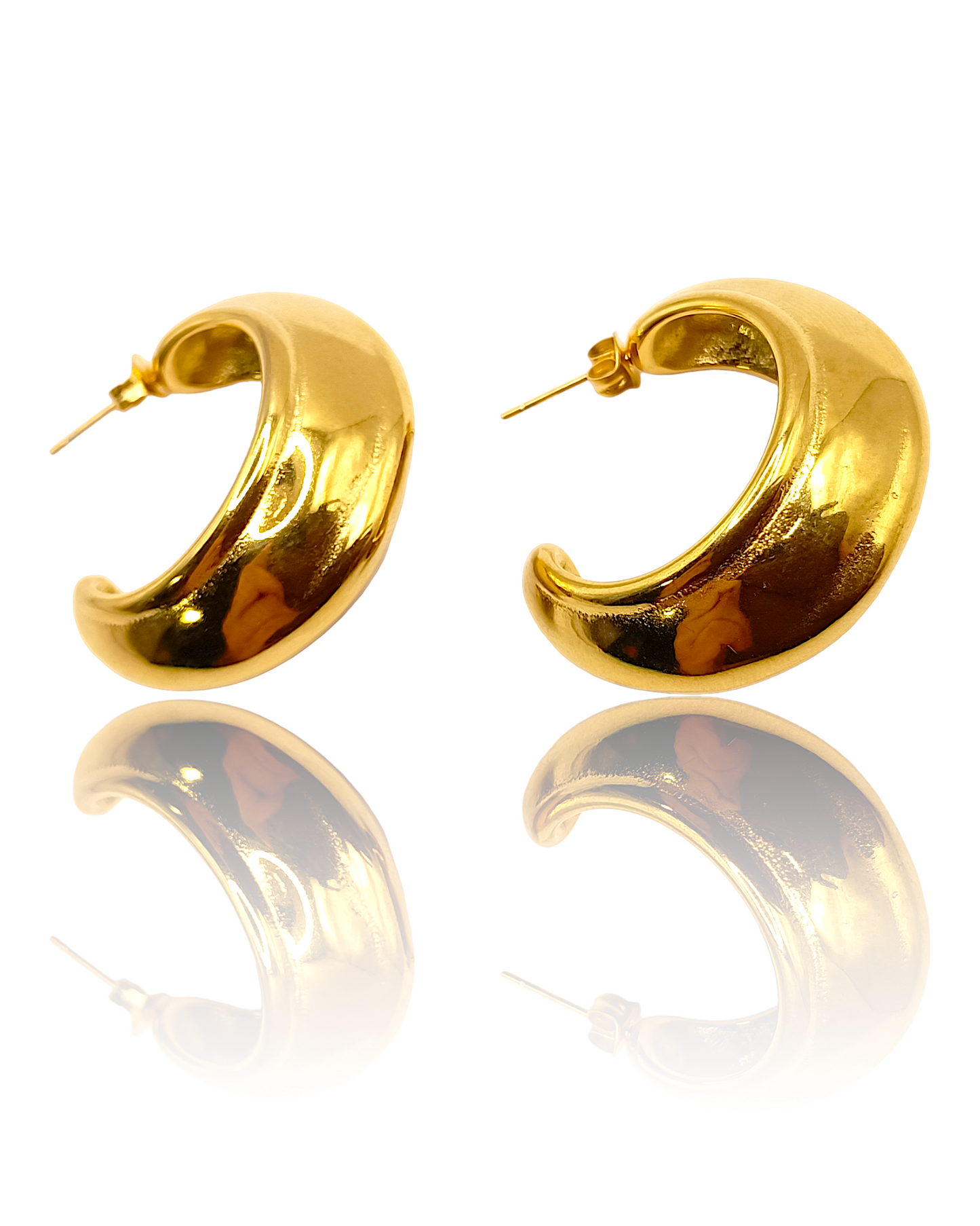 Lisse | Boucles d'oreilles en acier inoxydable