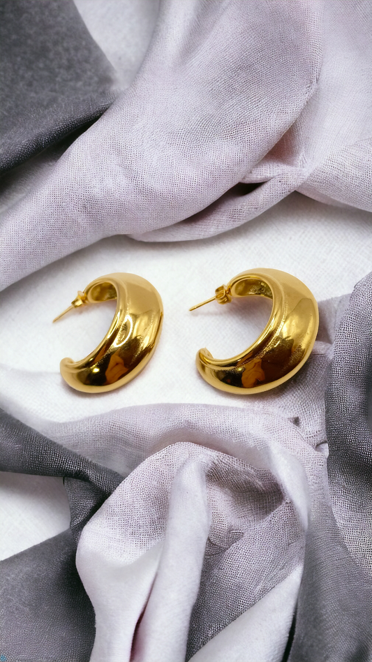 Lisse | Boucles d'oreilles en acier inoxydable