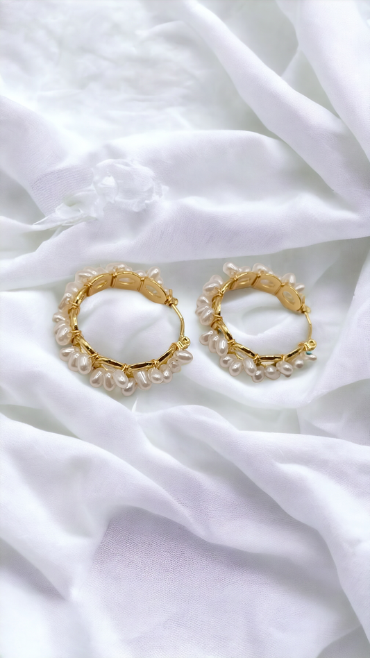 Vanessa | Boucles d'oreilles créoles en acier inoxydable