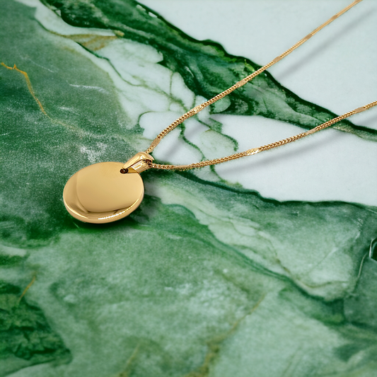inaya | Collier gravure personnalisée en acier inoxydable avec médaille
