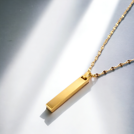 isaé | Collier gravure personnalisée en acier inoxydable