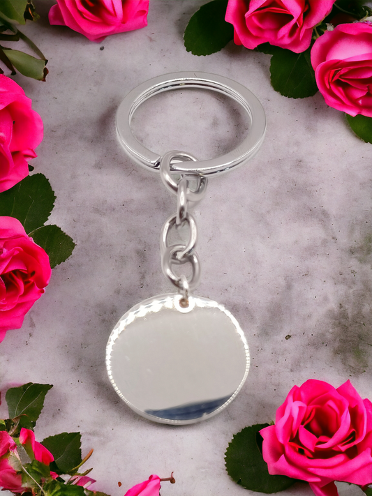 Moon | Porte-clés personnalisée en acier inoxydable avec médaille