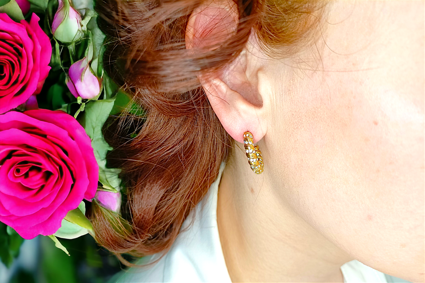 Stella | Boucles d'oreilles en acier inoxydable plaqué or véritable 18 carat Véritable