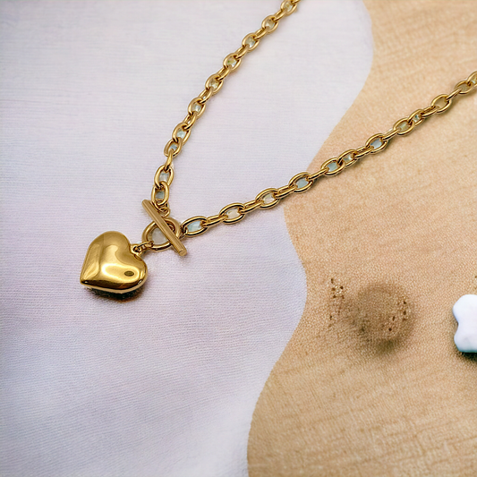 Nancy | Collier gravure personnalisée en acier inoxydable avec pendentif coeur