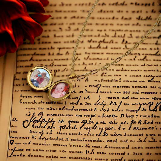 Ryan | Collier en acier inoxydable avec pendentif Médaillon (18K plaqué or véritable)