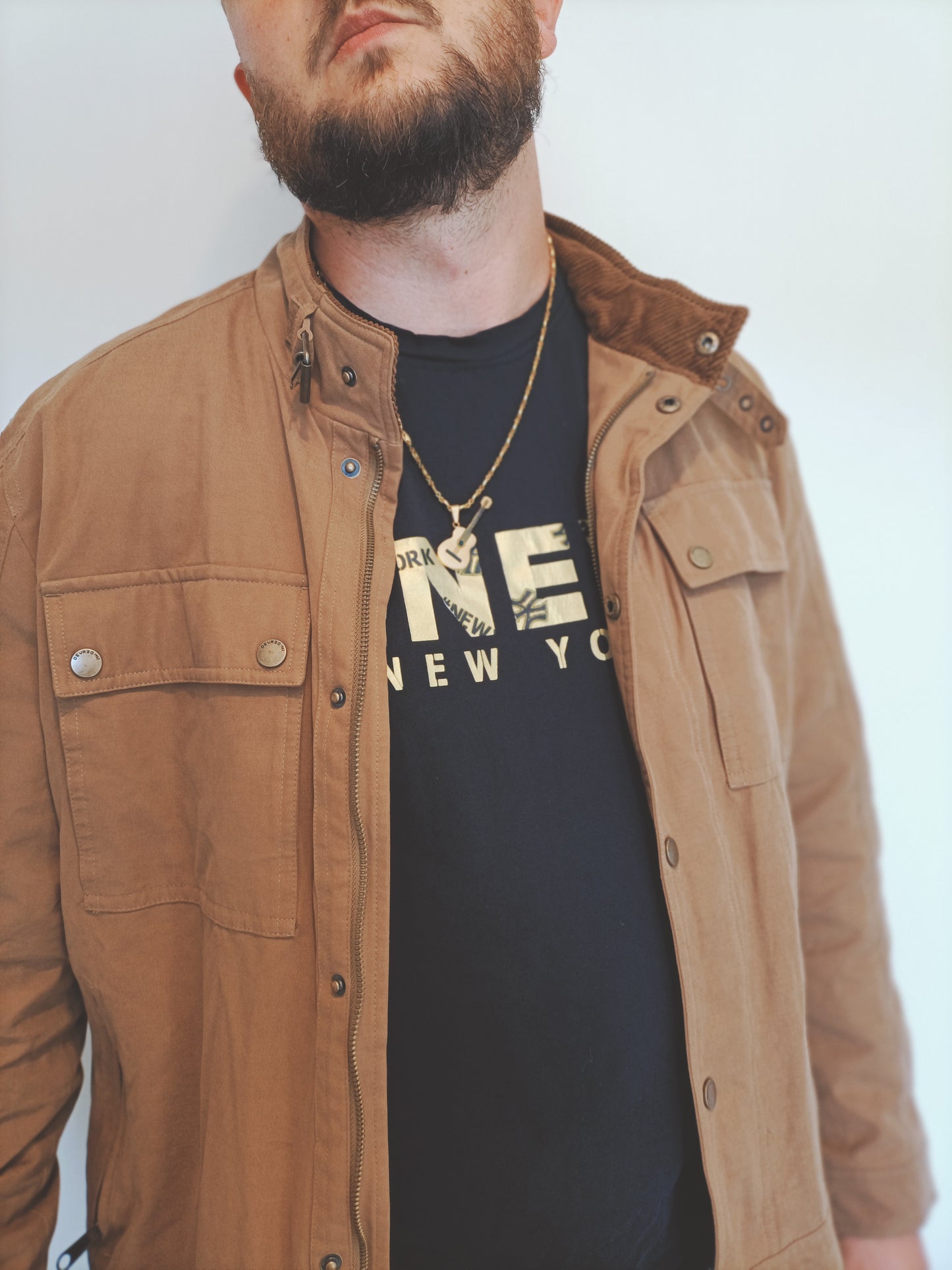 Guitare Django | Collier en acier inoxydable avec pendentif Guitare
