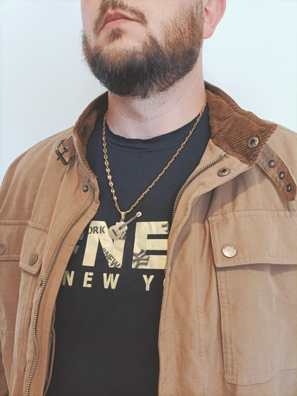 Guitare Django | Collier en acier inoxydable avec pendentif Guitare