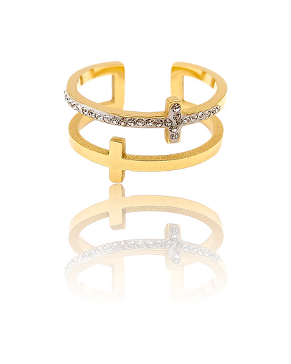 Angèle | Bague en acier inoxydable