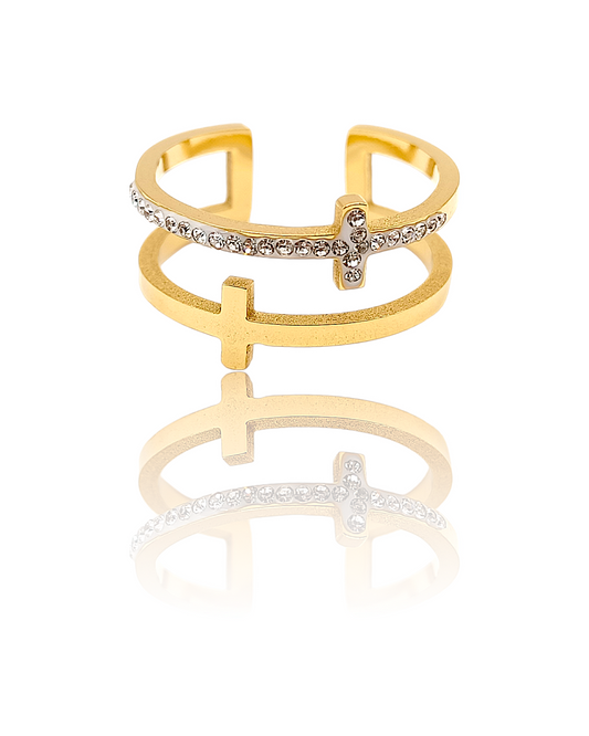 Angèle | Bague en acier inoxydable