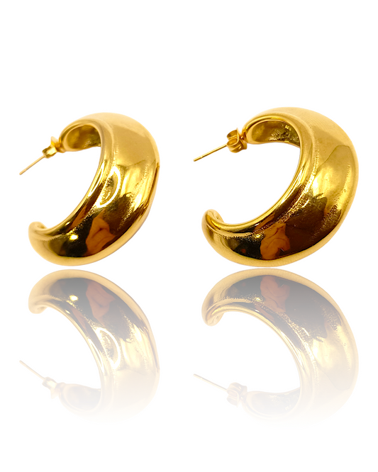 Lisse | Boucles d'oreilles en acier inoxydable