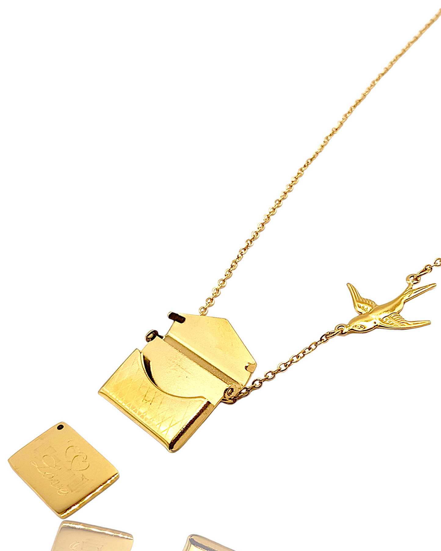 Daisy | Collier gravure personnalisée en acier inoxydable avec pendentif lettre