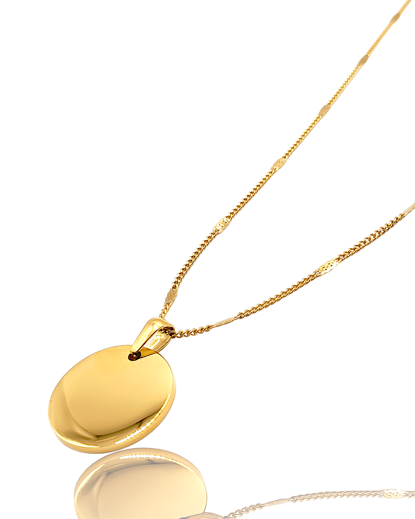 inaya | Collier gravure personnalisée en acier inoxydable avec médaille