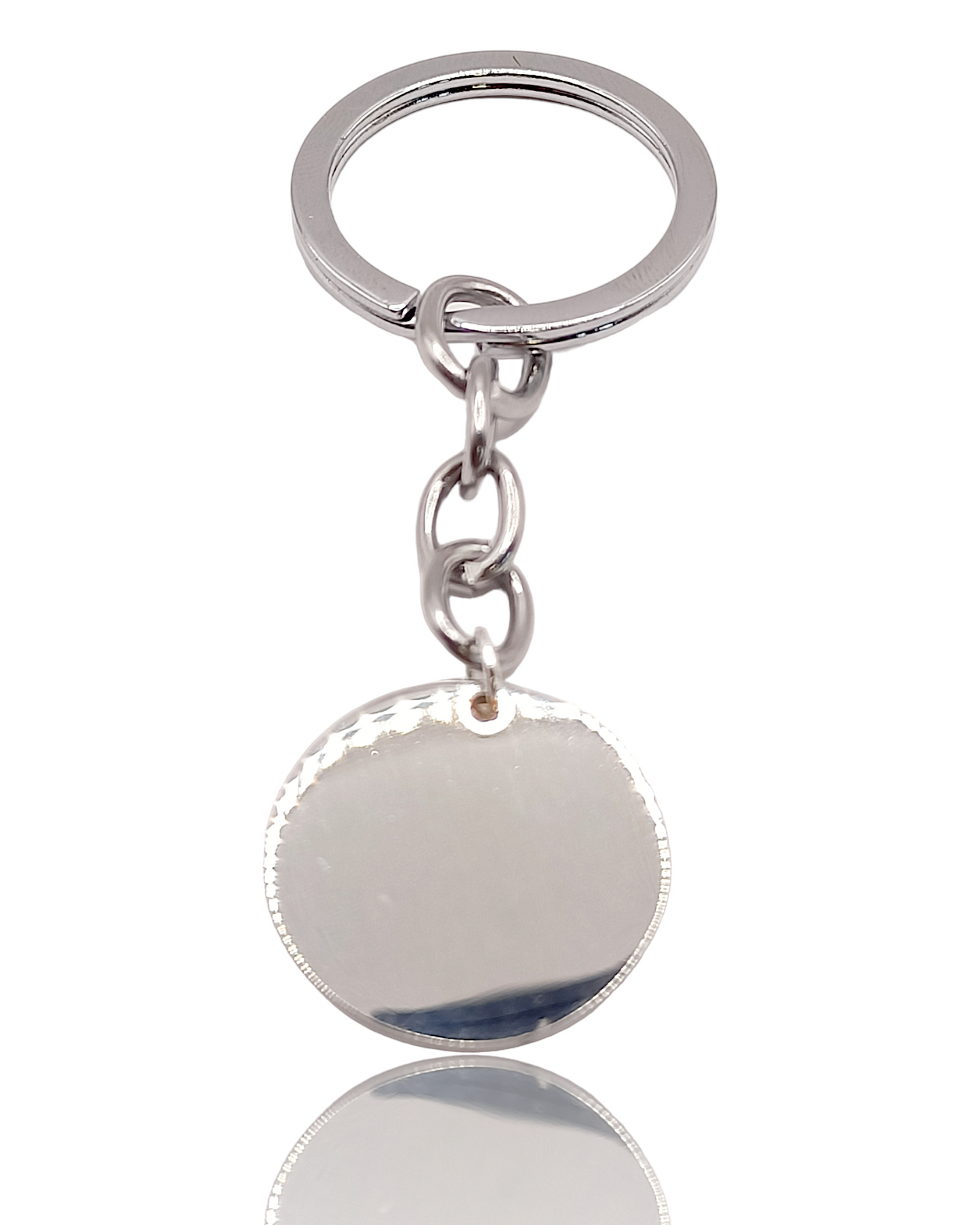 Moon | Porte-clés personnalisée en acier inoxydable avec médaille