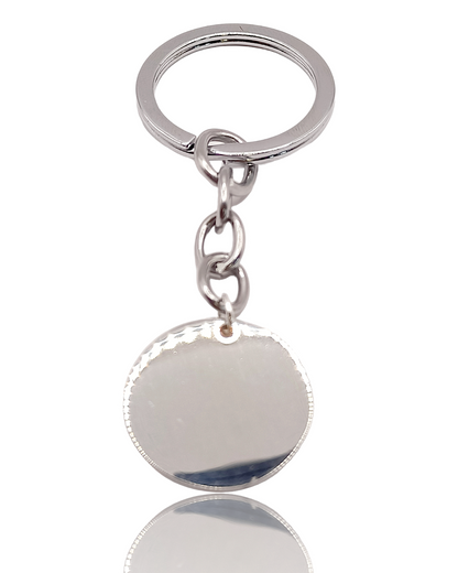 Moon | Porte-clés personnalisée en acier inoxydable avec médaille