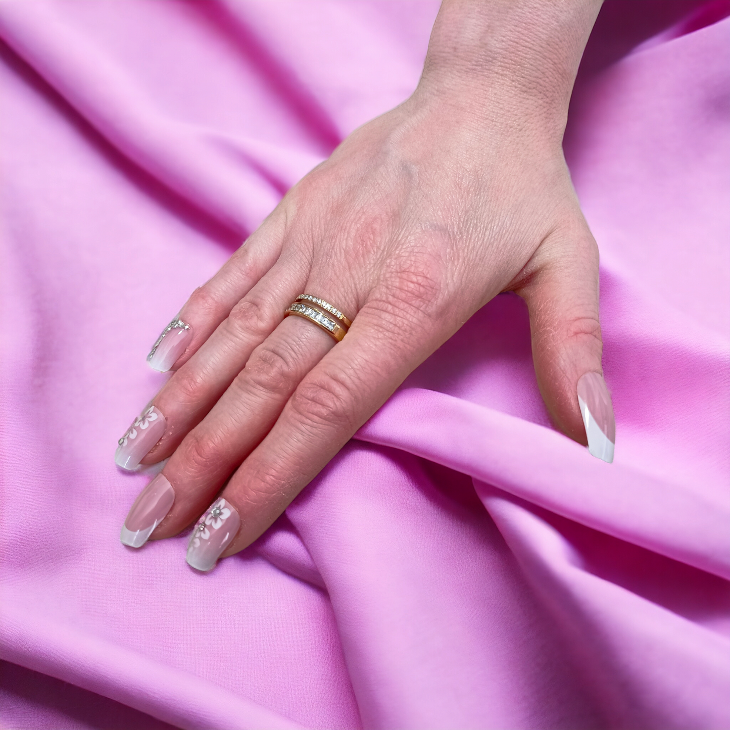 Mila | Bague en acier inoxydable et zircons