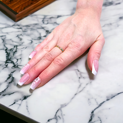 Aurianne | Bague en acier inoxydable et zircons