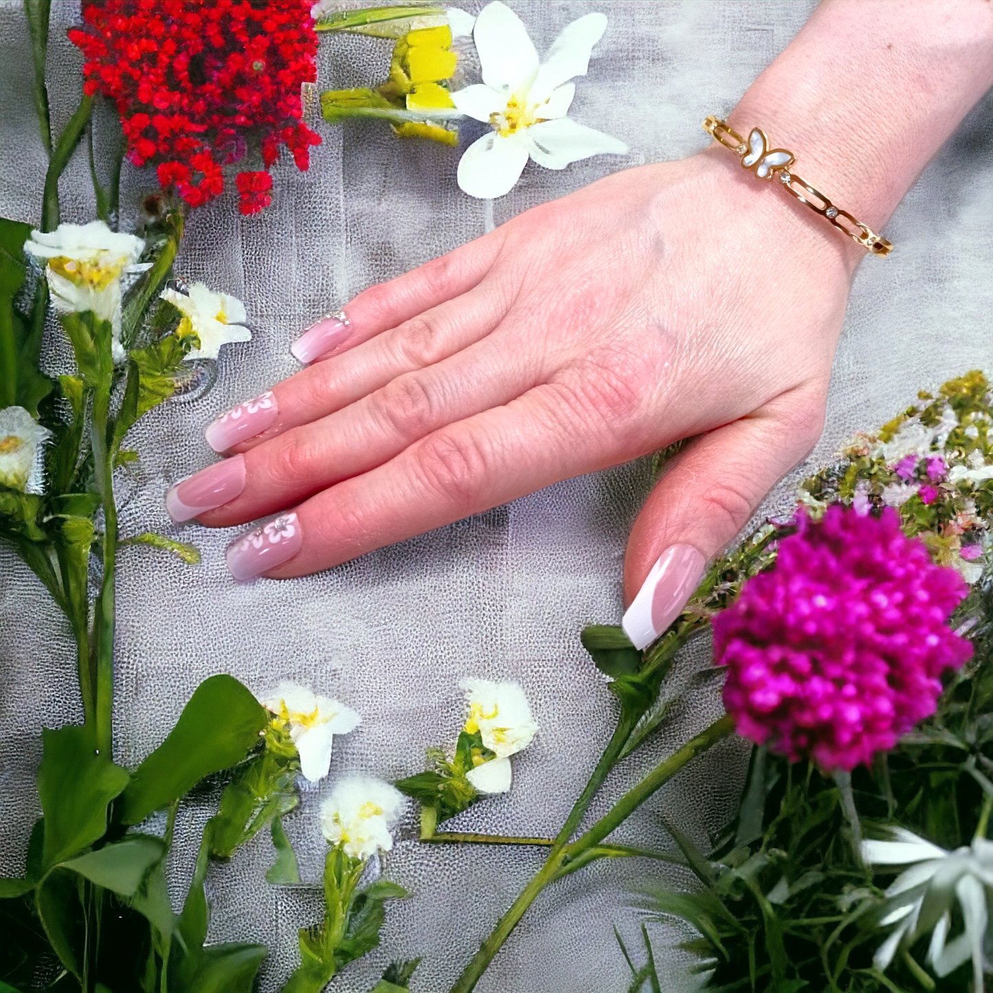 Éléna | Bracelet articulé en acier inoxydable plaqué or 18K véritable