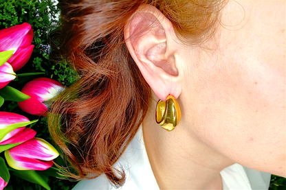 Lisse | Boucles d'oreilles en acier inoxydable
